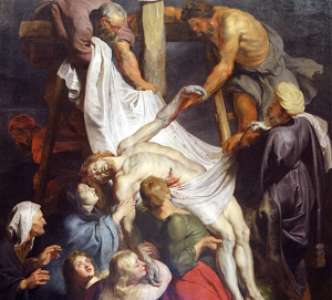 Jesús tekinn af krossinum, eftir Rúbens