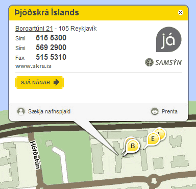 �j��skr� - kort