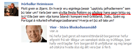 Skjskot af Facebook su sra rhalls Heimissonar