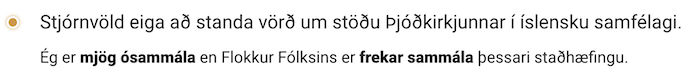 Svar Flokks flksins